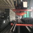 Cantilever racks storing long pipes and steel materials