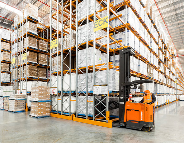 Material Handling in a Large Industrial Facility: double deep pallet racking manufacturer